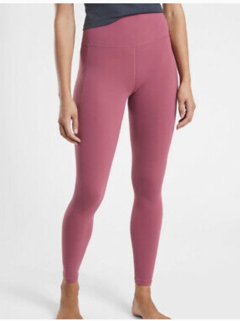 Athleta Stash Pocket Salutation Tight Red/Pink Size S
